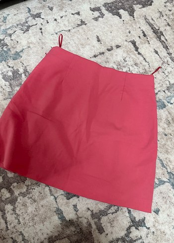 Zara marka Düğmeli Pembe Mini Etek - Görsel 3