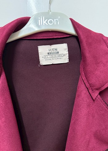 Kadın Bordo Süet Kısa Biker Ceket - Görsel 2