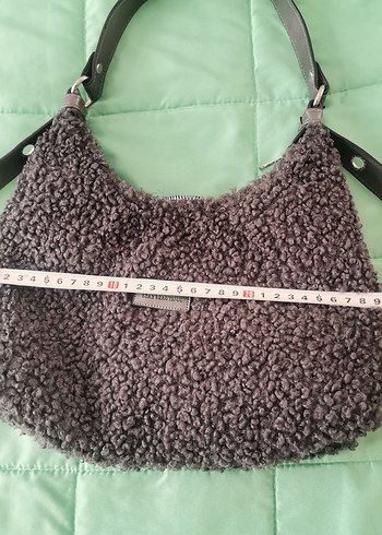 Gri Kürklü Kadın Günlük Çanta - Görsel 8