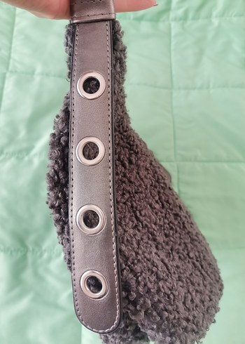 Gri Kürklü Kadın Günlük Çanta - Görsel 6