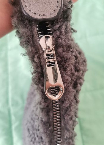 Gri Kürklü Kadın Günlük Çanta - Görsel 4