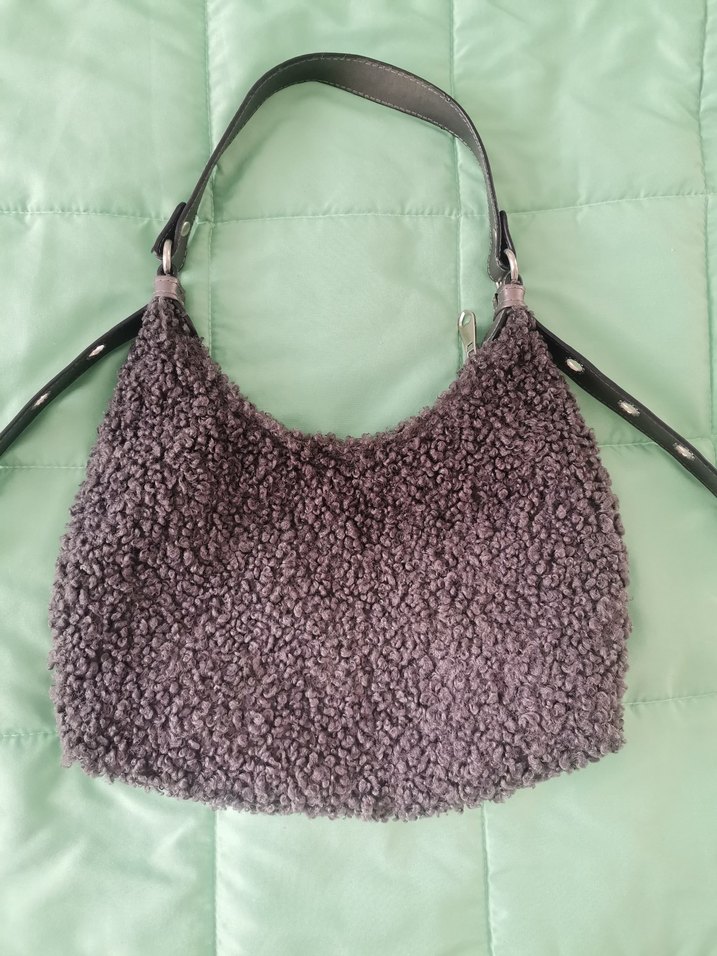 Gri Kürklü Kadın Günlük Çanta - Görsel 2