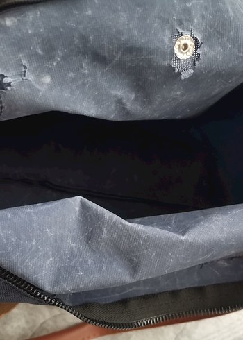 Taba Detaylı Lacivert Kol Çantası - Görsel 9