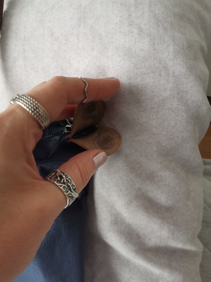 Taba Detaylı Lacivert Kol Çantası - Görsel 5