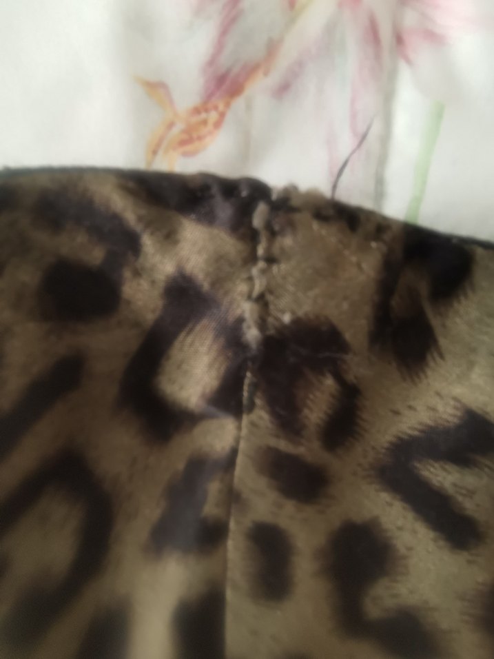 Leopar Desenli Uzun Saten Etek - Görsel 4