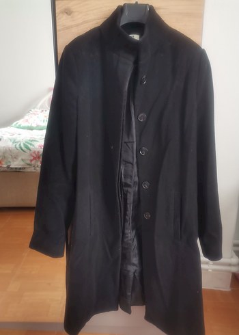 Dik Yaka Uzun Kaşe Kaban - Görsel 2