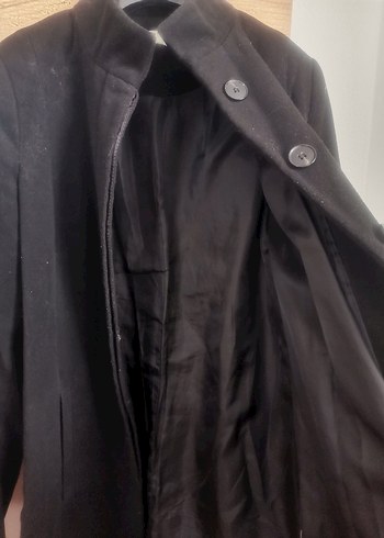 Dik Yaka Uzun Kaşe Kaban - Görsel 3