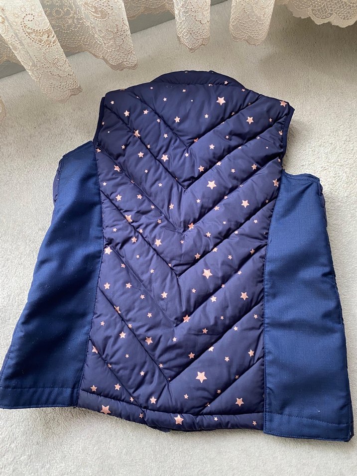 Mavi Kız Yeleği Yıldız Desenli - Görsel 2
