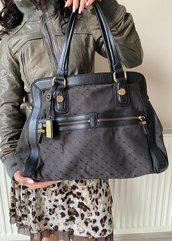 American Vintage Y2k Vintage Coach Bag Siyah Deri Canta