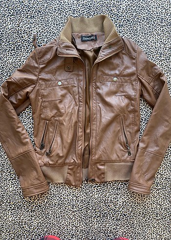 American Vintage Y2k Vintage Kahverengi Deri Ceket
