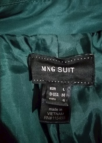 l Beden Mango Kadın Trençkot Yeşil
