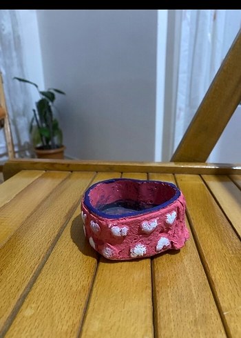 Beden pembe Renk Pembe Kalp Desenli dekoratif takı kutusu
