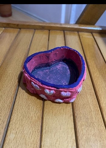 Diğer Pembe Kalp Desenli dekoratif takı kutusu