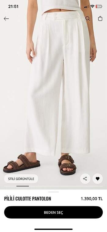 Stradivarius Stradivarius keten pantolon