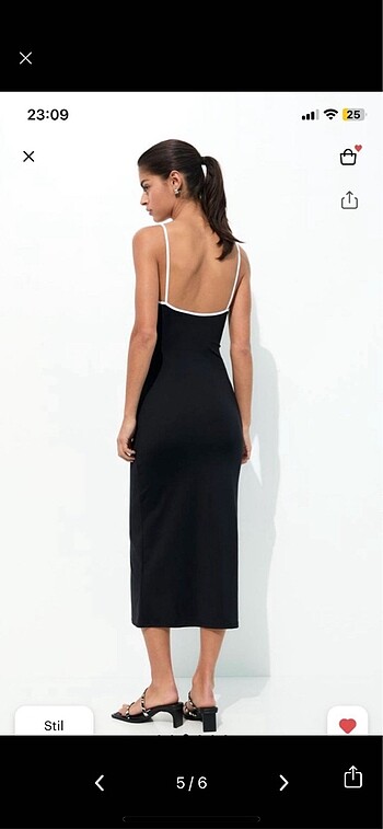 s Beden siyah Renk Pull and bear midi elbise