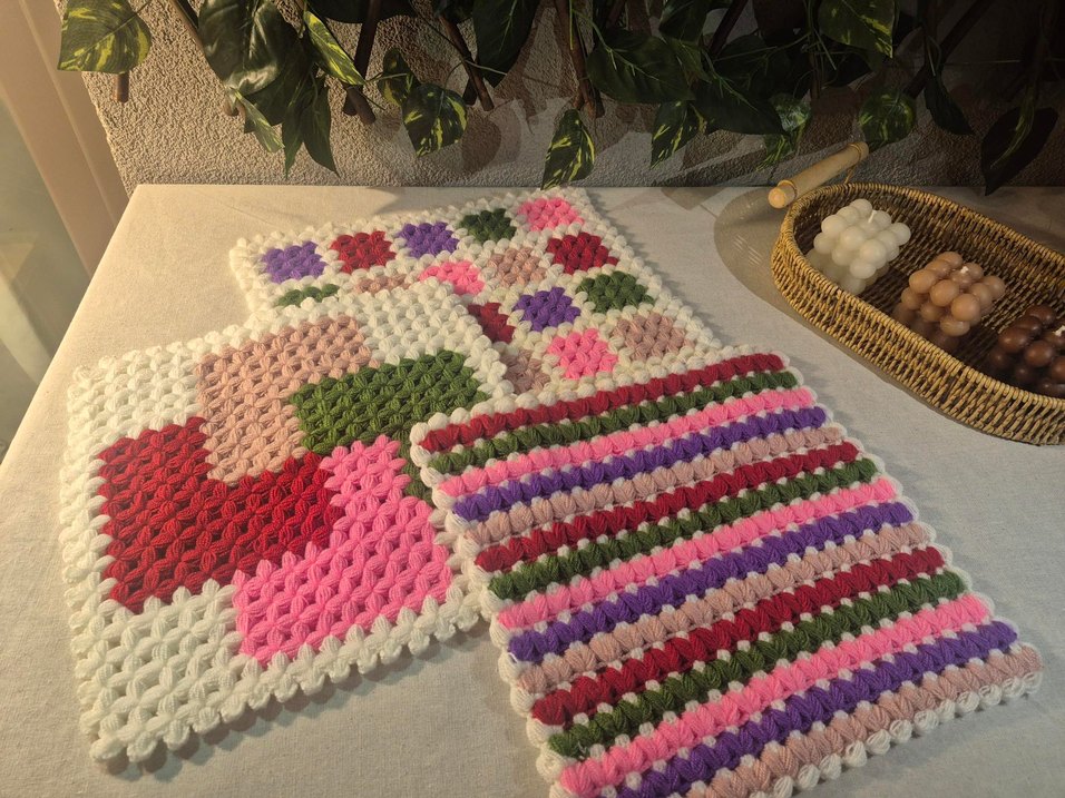 Pastel Renkli Örgü Banyo Süngeri - Görsel 2