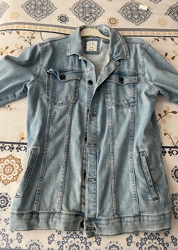 Düğmeli Kot Denim Ceket 156-160 cm - Görsel 2