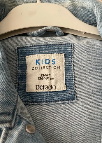 Düğmeli Kot Denim Ceket 156-160 cm - Görsel 4