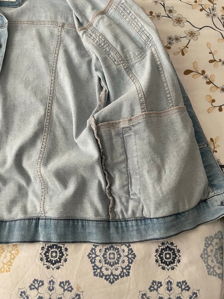 Düğmeli  Kot Denim Ceket 156-160 cm - Görsel 3