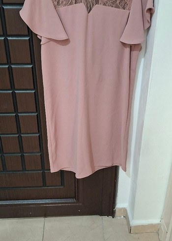 Dantel Detaylı Gülkurusu abiye - Görsel 4