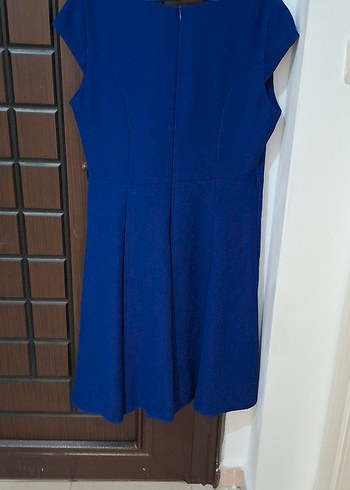 Zincir Detaylı Lacivert Midi Elbise - Görsel 2