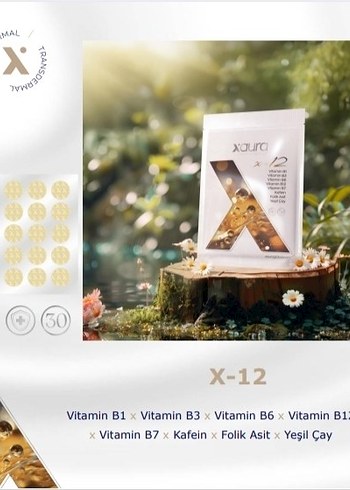 X-12 Vitaminli transdermal bant