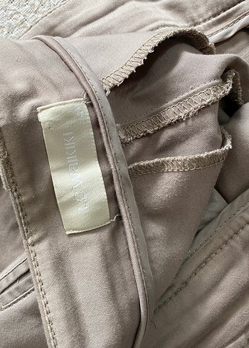LC Waikiki Bej Kadın Kemerli Kumaş Pantolon