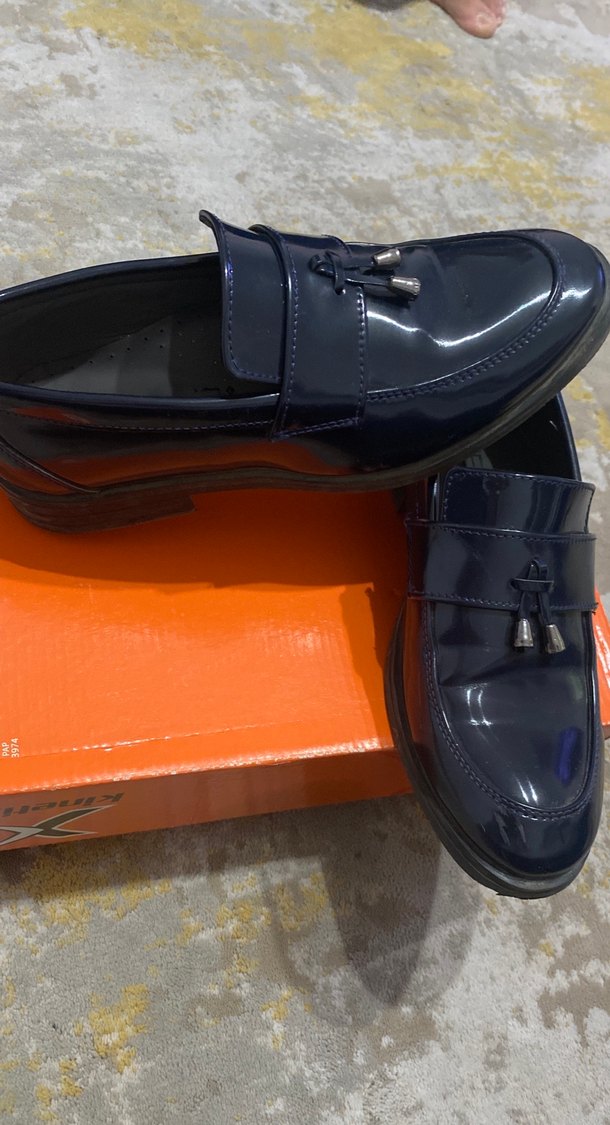 Parlak Mavi Tokalı Erkek Çocuk Ayakkabısı - Görsel 3