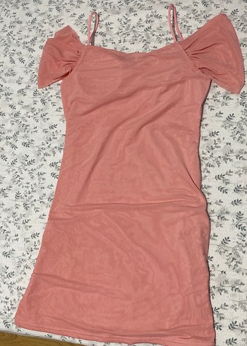 Diğer Drapeli Pembe Mini Elbise