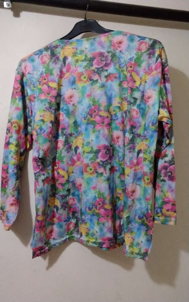 Bohem Tarz Uzun Kollu V Yaka bluz - Görsel 3