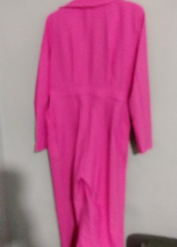 Pembe Uzun Kollu Kadın Tulum - Görsel 2