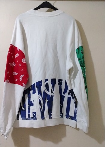 Bohem Çok Renkli Örgü Sweatshirt - Görsel 2