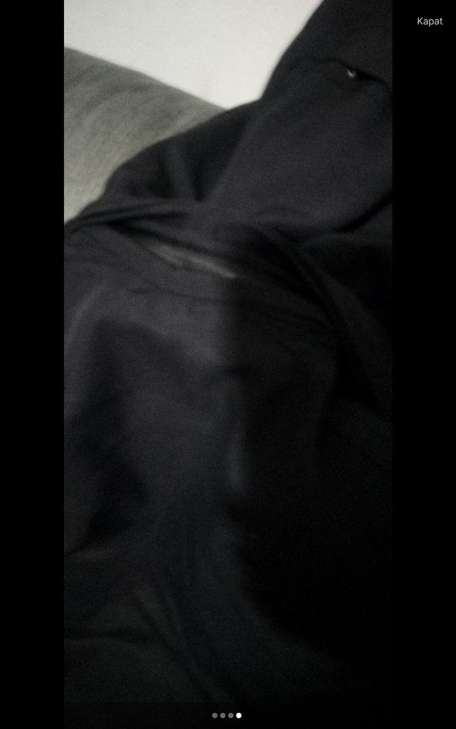 Düğmeli Siyah Erkek Midi Mont - Görsel 4