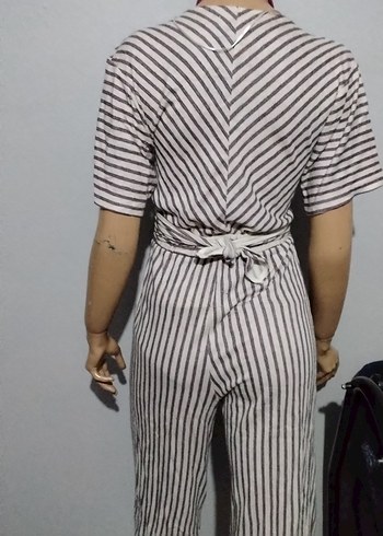 Gri Bohem Zebra Desenli Uzun Tulum - Görsel 4