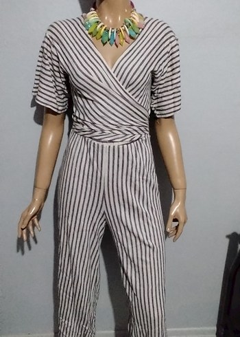 Gri Bohem Zebra Desenli Uzun Tulum - Görsel 3