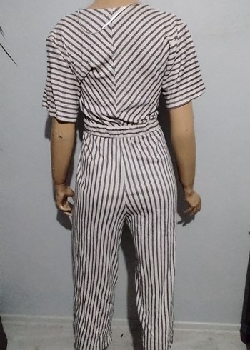 Gri Bohem Zebra Desenli Uzun Tulum - Görsel 2