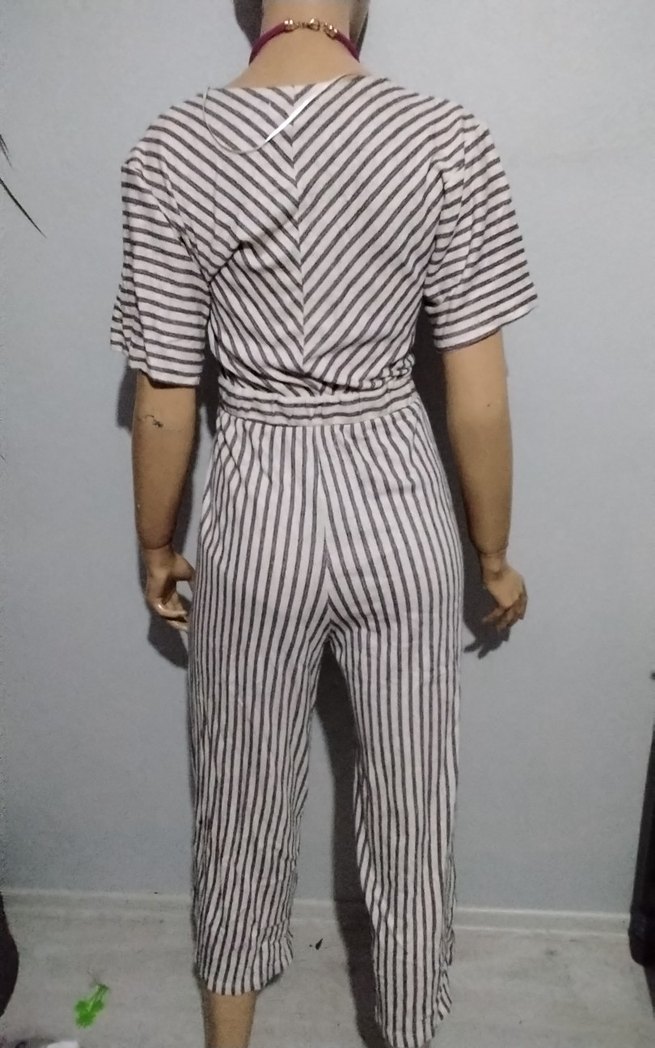 Gri Bohem Zebra Desenli Uzun Tulum - Görsel 2