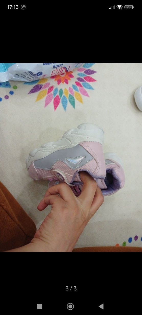 Kız Çocuk Pudra Bağcıksız Spor Ayakkabı - Görsel 2