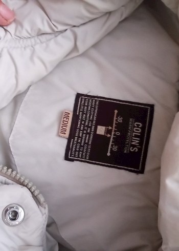 Uzun Fermuarlı Beyaz Kadın Kışlık Mont - Görsel 6