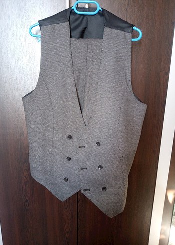 Hatemoğlu Gri Modern Klasik Erkek Takım Elbise Yelek - Görsel 5