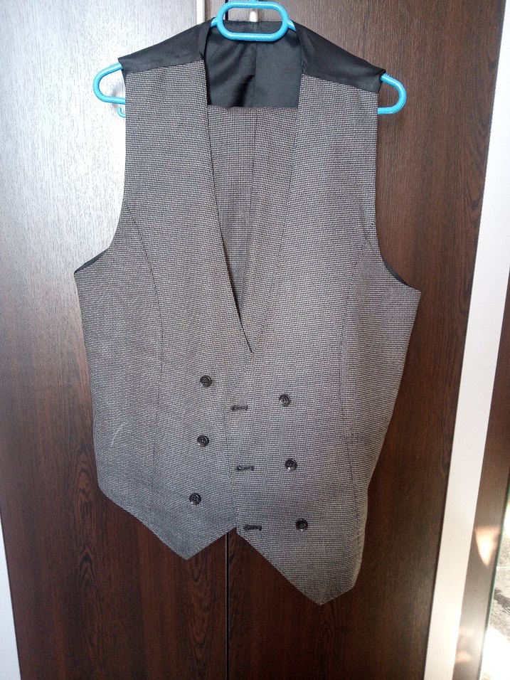 Hatemoğlu Gri Modern Klasik Erkek Takım Elbise Yelek - Görsel 5