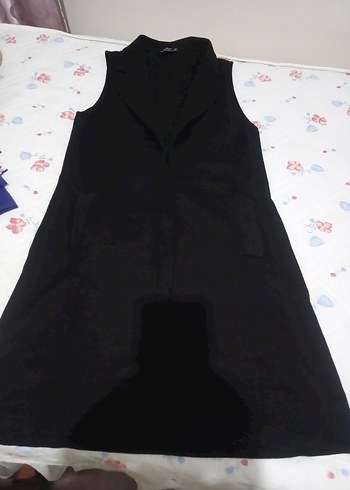 Siyah Midi Kadın Yelek - Görsel 4