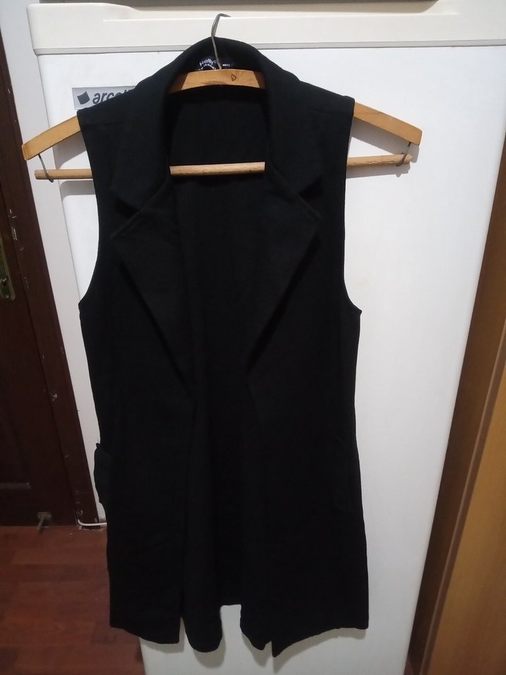 Siyah Midi Kadın Yelek - Görsel 5