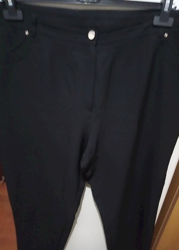 Siyah Kadın Midi Kumaş Pantolon - Görsel 2