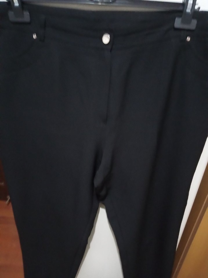 Siyah Kadın Midi Kumaş Pantolon - Görsel 2