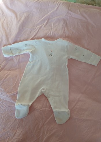 Uzun Kollu Beyaz Bebek Kız Tulum - Görsel 2