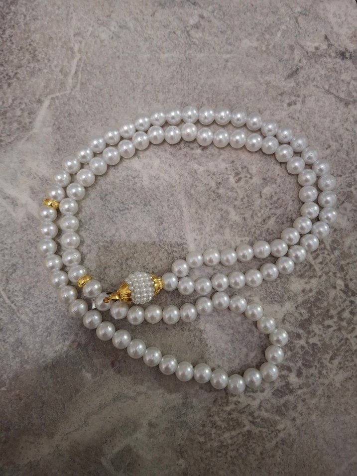 99 lu plastik inci püskülsüz namaz tesbihi 10 adet - Görsel 2