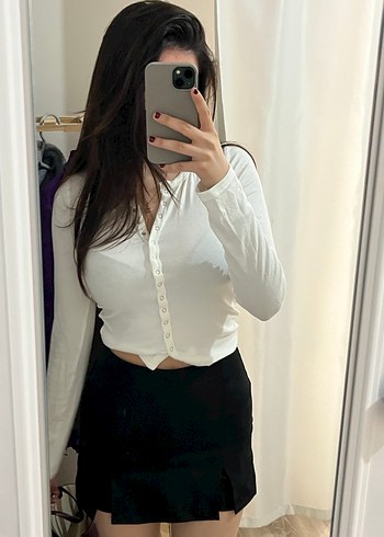 Siyah şort etek 34 beden trendyolmilla 1 kere giyildi - Görsel 2