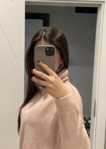 Toz pembe kazak S beden çok rahat , çok az kullanılmış - Görsel 2