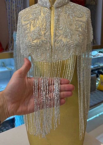 Altın İşlemeli Boncuklu Kadın peleri - Görsel 3